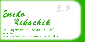 eniko mikschik business card